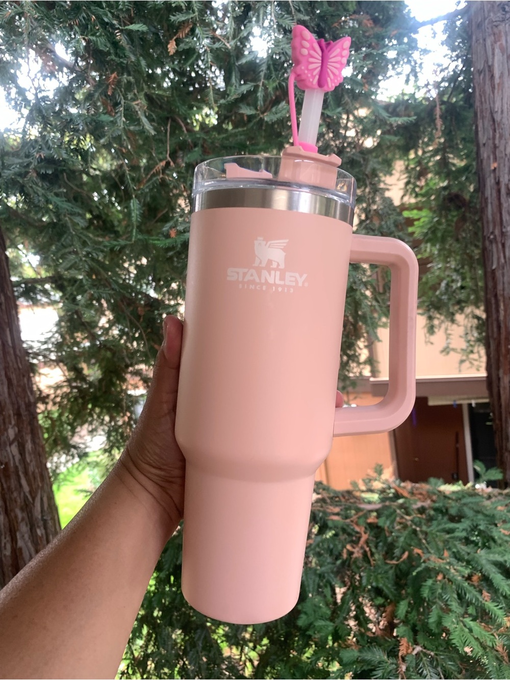 Pink Stanley tumbler